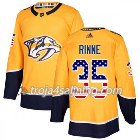Nashville Predators tröja Pekka Rinne 35 Adidas 2017-2018 Guld USA Flag Fashion Authentic - NHL Tröjor Herr Nashville Predators tröja Pekka Rinne 35 Adidas 2017-2018 Guld USA Flag Fashion Authentic - NHL Tröjor Herr
